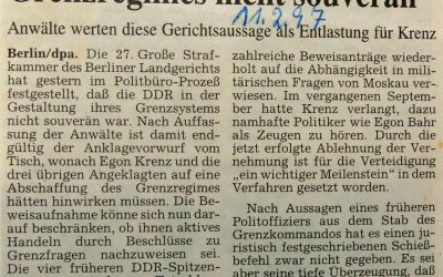 DDR-Spitze war in Fragen des Grenzregimes nicht souverän