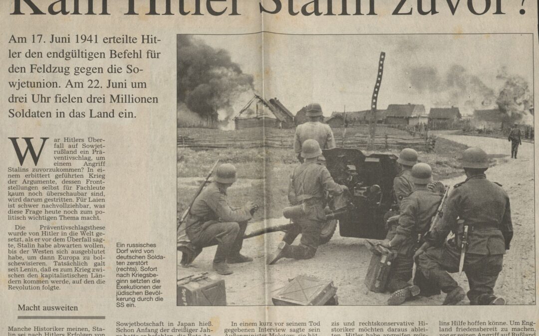 Kam Hitler Stalin zuvor?