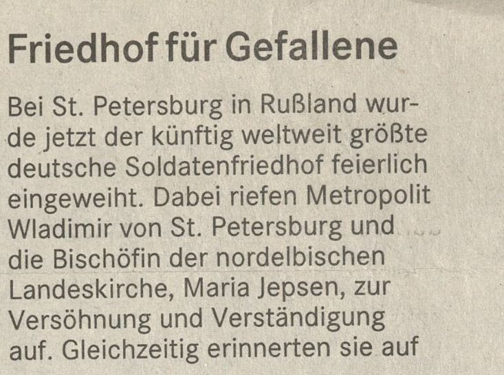 Friedhof für Gefallene